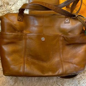 Used lily jade Madeline bag in old English leather